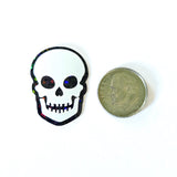 Black and White Skulls Die Cut Sticker Set for Halloween, spooky season crafts