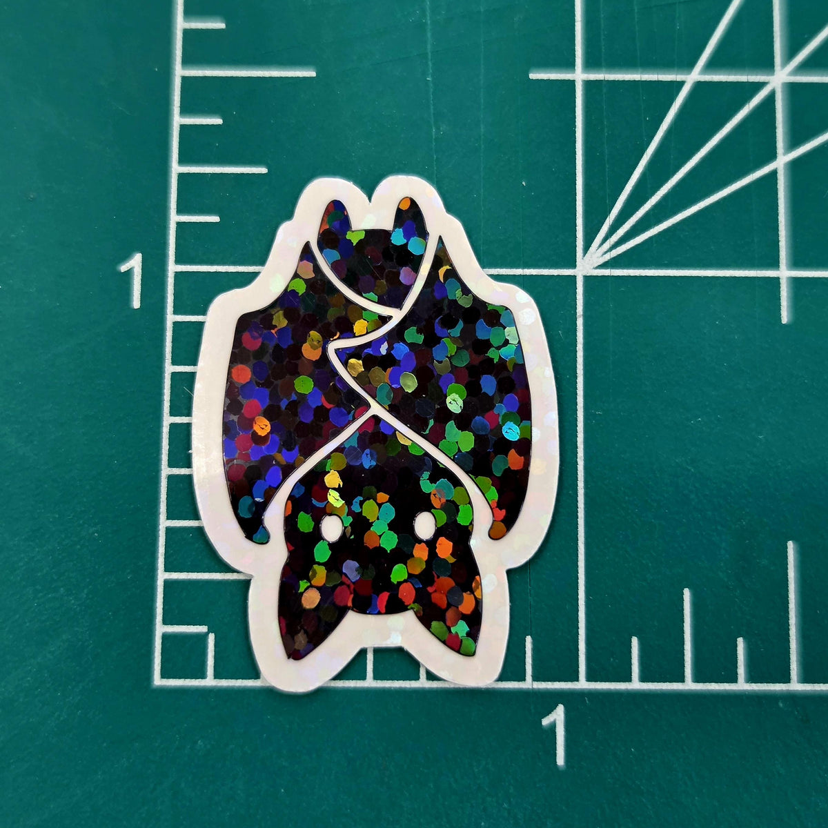Hanging Black Bats Die Cut Sparkly Sticker Set for Halloween, spooky season crafts