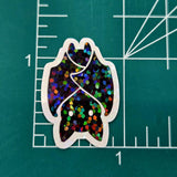 Hanging Black Bats Die Cut Sparkly Sticker Set for Halloween, spooky season crafts