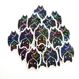 Hanging Black Bats Die Cut Sparkly Sticker Set for Halloween, spooky season crafts