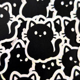 Black Cat Die Cut Sticker Set for Halloween Crafts, Pet Food Containers, Journals and Scrapbook Pages.