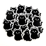 Black Cat Die Cut Sticker Set for Halloween Crafts, Pet Food Containers, Journals and Scrapbook Pages.