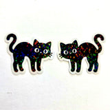 Halloween Cats Die Cut Sticker Set for Crafts, Greeting Cards, Journals and Scrapbook Pages.