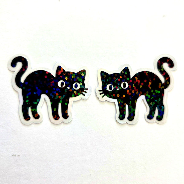 Halloween Cats Die Cut Sticker Set for Crafts, Greeting Cards, Journals and Scrapbook Pages.