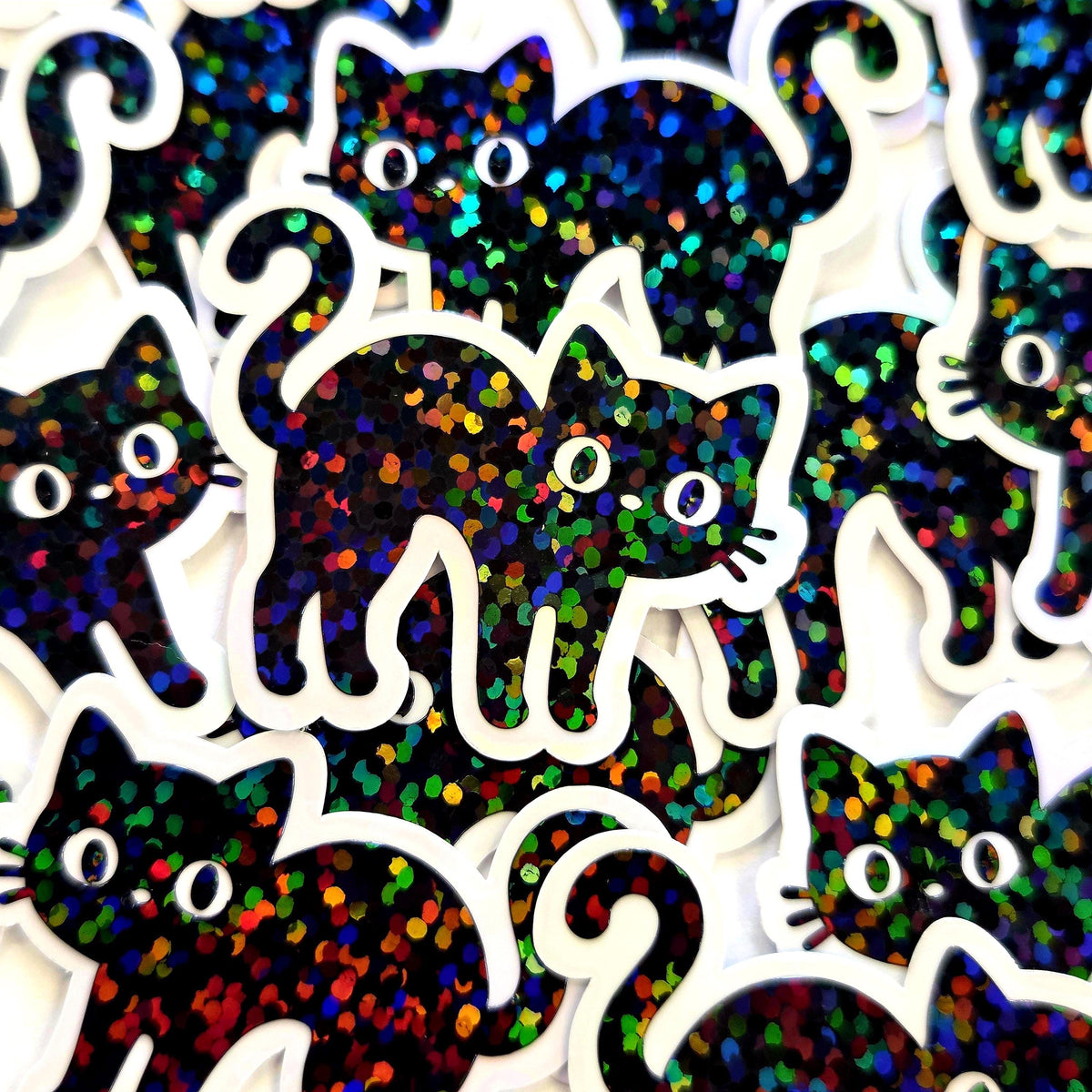Halloween Cats Die Cut Sticker Set for Crafts, Greeting Cards, Journals and Scrapbook Pages.