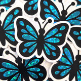 Turquoise Butterfly Stickers Set