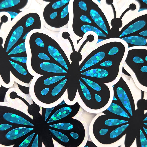 Turquoise Butterfly Stickers Set
