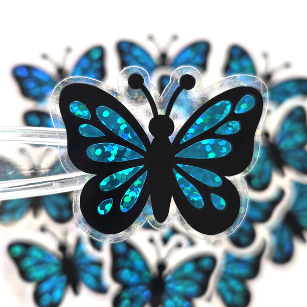 Turquoise Butterfly Stickers Set