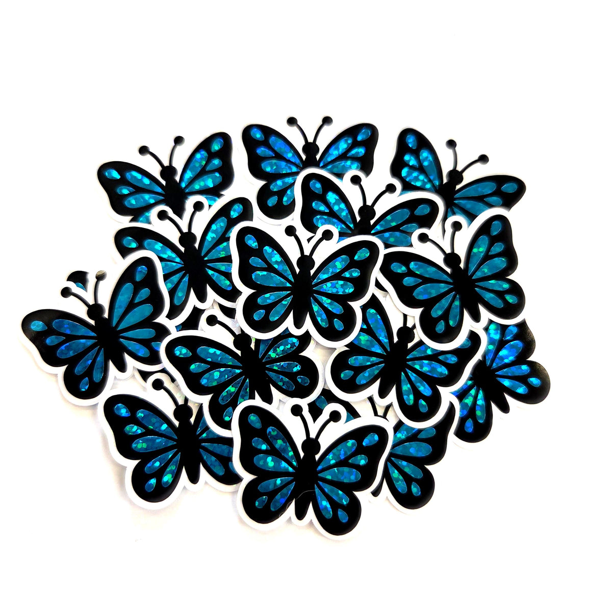 Turquoise Butterfly Stickers Set