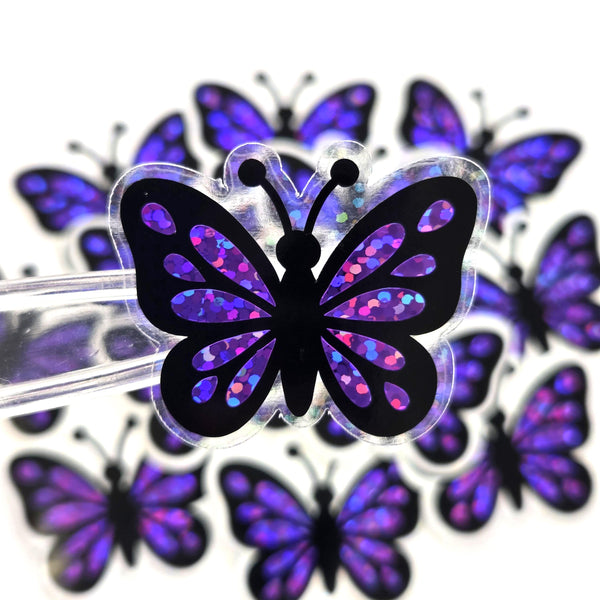 Purple Butterfly Stickers Set