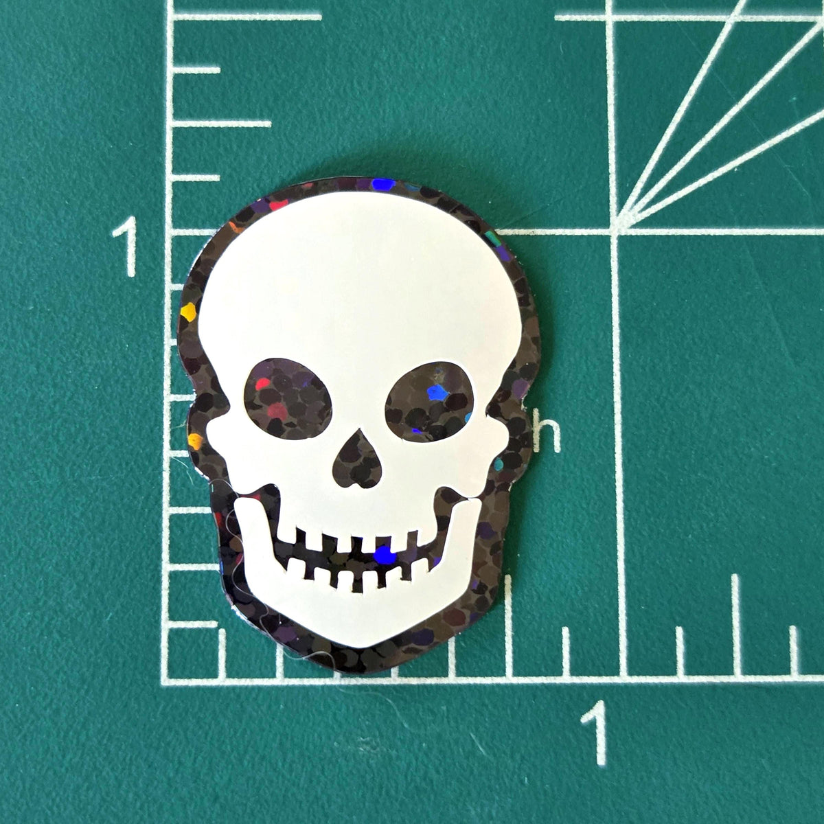 Black and White Skulls Die Cut Sticker Set for Halloween, spooky season crafts