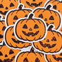 Pumpkins Die Cut Sticker Set, Halloween Jack O Lantern glitter decals for teachers, journals, spooky season decor.