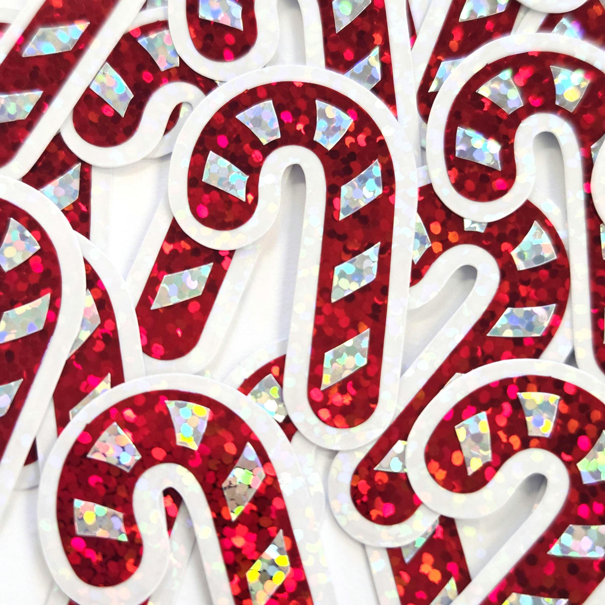 Christmas Candy Canes Die Cut Sticker Set for holidays crafts, projects, scrapbook page embellishments.