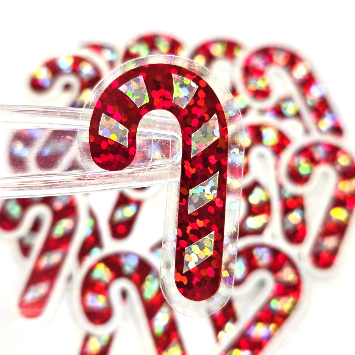 Christmas Candy Canes Die Cut Sticker Set for holidays crafts, projects, scrapbook page embellishments.