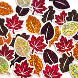 Glitter Fall Leaves Die Cut Stickers, Autumn Journal Planner Embellishments
