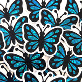 Turquoise Butterfly Stickers Set