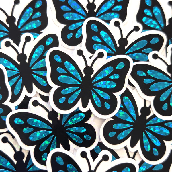 Turquoise Butterfly Stickers Set