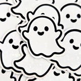 Cute Halloween Ghosts Die Cut Sticker Set for crafts, Trick or Treat bags, fall decor, spooky season stickers.