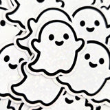 Cute Halloween Ghosts Die Cut Sticker Set for crafts, Trick or Treat bags, fall decor, spooky season stickers.