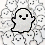 Cute Halloween Ghosts Die Cut Sticker Set for crafts, Trick or Treat bags, fall decor, spooky season stickers.