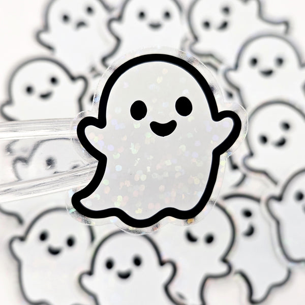 Cute Halloween Ghosts Die Cut Sticker Set for crafts, Trick or Treat bags, fall decor, spooky season stickers.