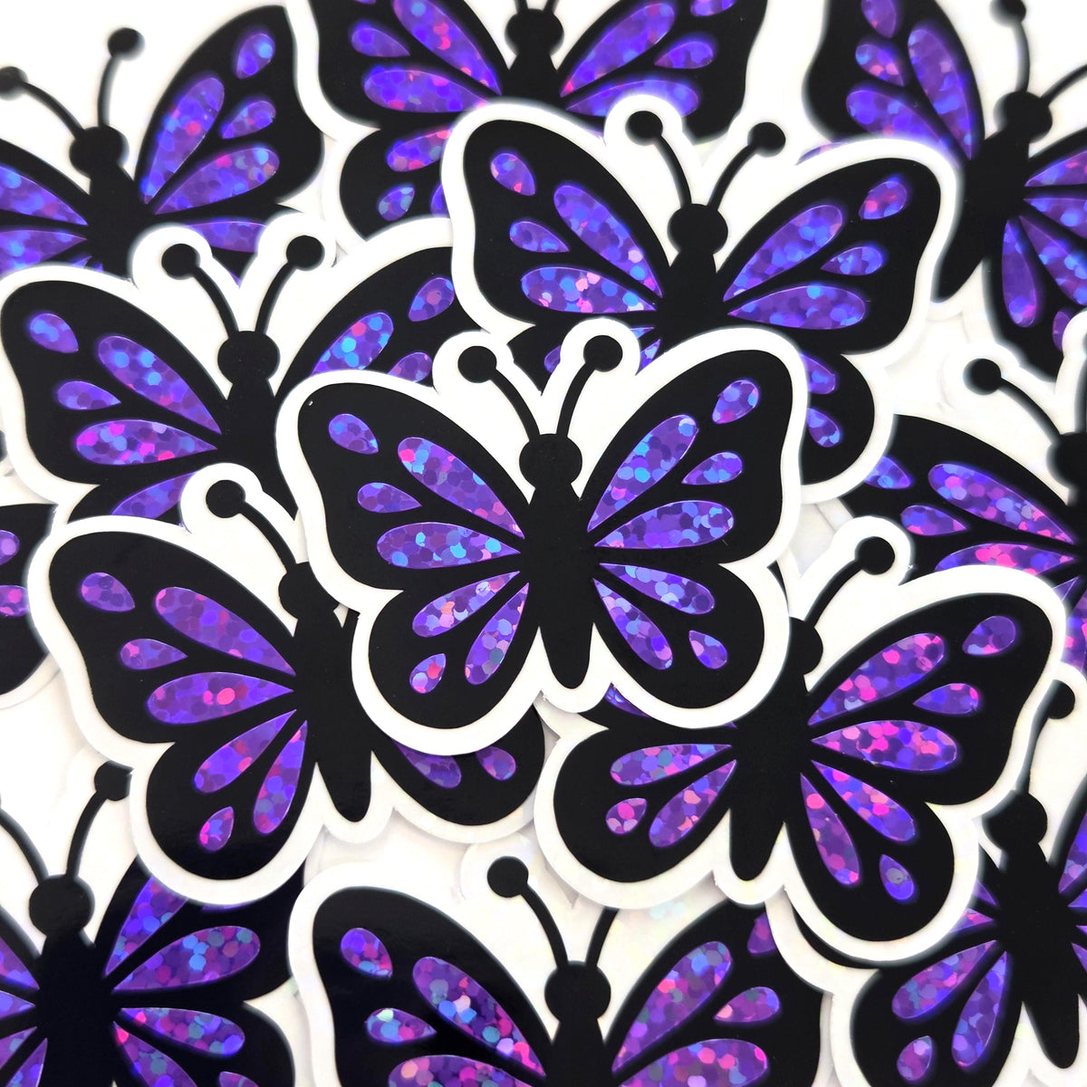 Purple Butterfly Stickers Set