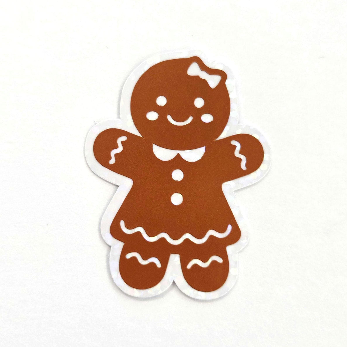 Gingerbread Girls Cookie Die Cut Sticker Set for Christmas Crafts, Holiday Cards and Bakery Gift Tags
