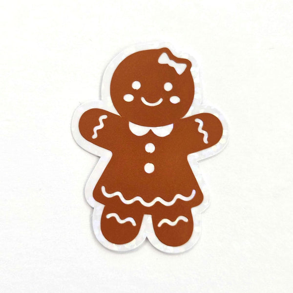 Gingerbread Girls Cookie Die Cut Sticker Set for Christmas Crafts, Holiday Cards and Bakery Gift Tags