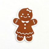 Gingerbread Cookies Die Cut Sticker Set for Christmas Crafts, Holiday Cards and Bakery Gift Tags