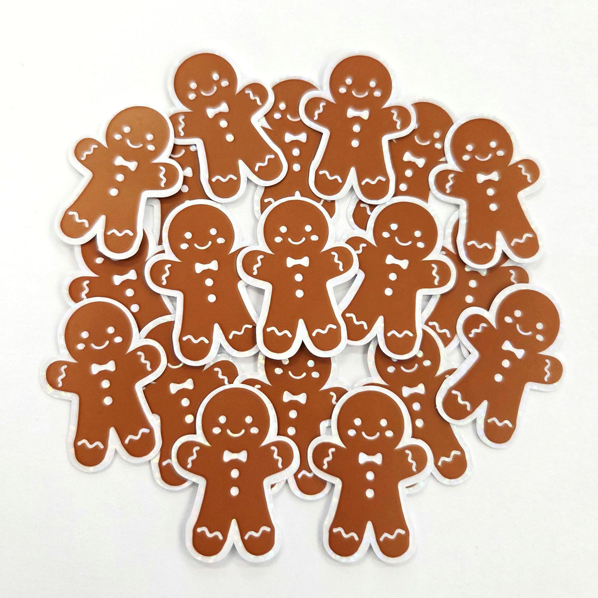 Gingerbread Cookies Die Cut Sticker Set for Christmas Crafts, Holiday Cards and Bakery Gift Tags