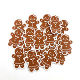 Gingerbread Girls Cookie Die Cut Sticker Set for Christmas Crafts, Holiday Cards and Bakery Gift Tags