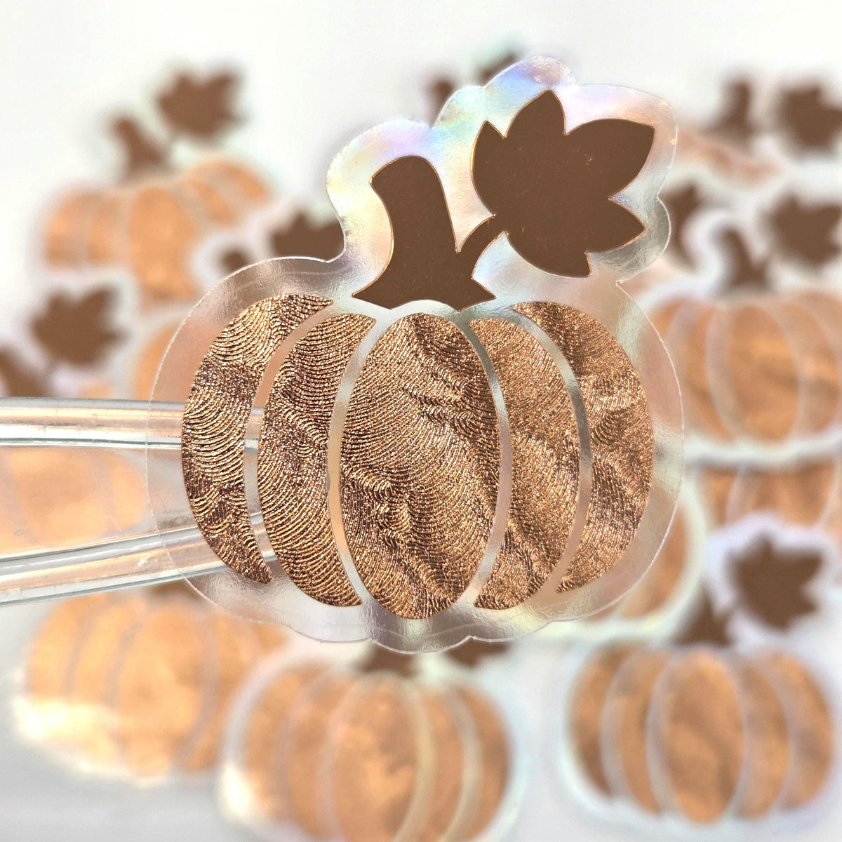 Copper Pumpkin Die Cut Stickers for Autumn and Halloween Craft Projects, Scrapbook and Journal Embellishments.