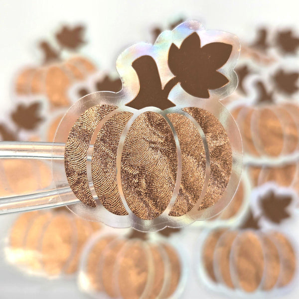 Copper Pumpkin Die Cut Stickers for Autumn and Halloween Craft Projects, Scrapbook and Journal Embellishments.