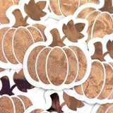 Copper Pumpkin Die Cut Stickers for Autumn and Halloween Craft Projects, Scrapbook and Journal Embellishments.