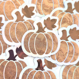 Copper Pumpkin Die Cut Stickers for Autumn and Halloween Craft Projects, Scrapbook and Journal Embellishments.