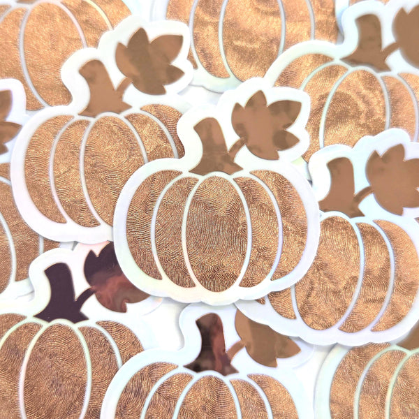Copper Pumpkin Die Cut Stickers for Autumn and Halloween Craft Projects, Scrapbook and Journal Embellishments.
