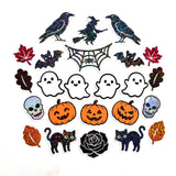 Halloween Themed Sticker Bundle, set of die cut glitter stickers for crafts, greeting cards and scrapbooks