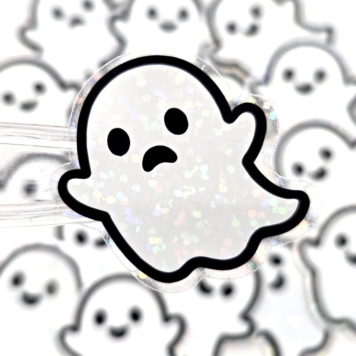 Halloween Ghosts Die Cut Sticker Set for crafts, Trick or Treat bags, fall decor, spooky season stickers.