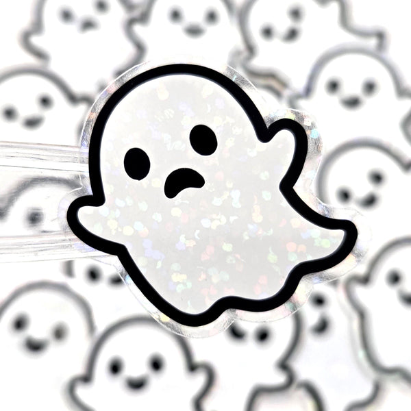 Halloween Ghosts Die Cut Sticker Set for crafts, Trick or Treat bags, fall decor, spooky season stickers.