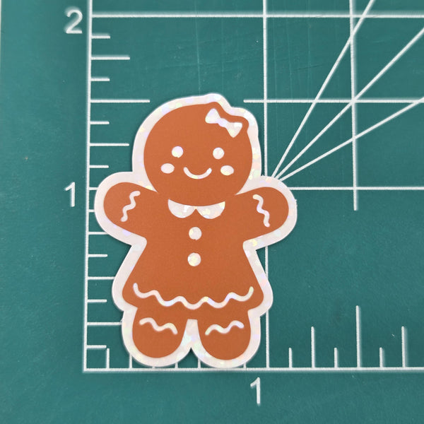Gingerbread Girls Cookie Die Cut Sticker Set for Christmas Crafts, Holiday Cards and Bakery Gift Tags