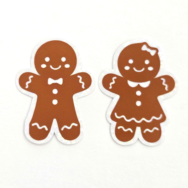 Gingerbread Girls Cookie Die Cut Sticker Set for Christmas Crafts, Holiday Cards and Bakery Gift Tags