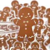 Gingerbread Girls Cookie Die Cut Sticker Set for Christmas Crafts, Holiday Cards and Bakery Gift Tags