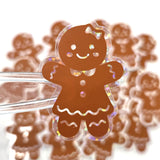 Gingerbread Girls Cookie Die Cut Sticker Set for Christmas Crafts, Holiday Cards and Bakery Gift Tags