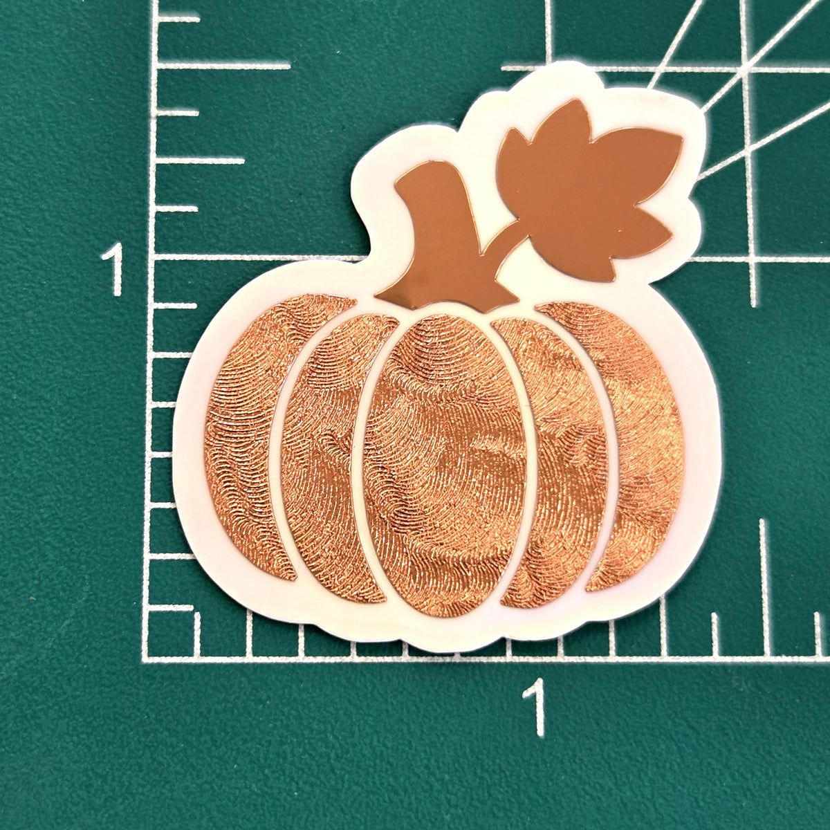 Copper Pumpkin Die Cut Stickers for Autumn and Halloween Craft Projects, Scrapbook and Journal Embellishments.