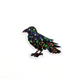 Black Raven Birds Die Cut Sparkly Glitter Stickers for Halloween, spooky season crafts