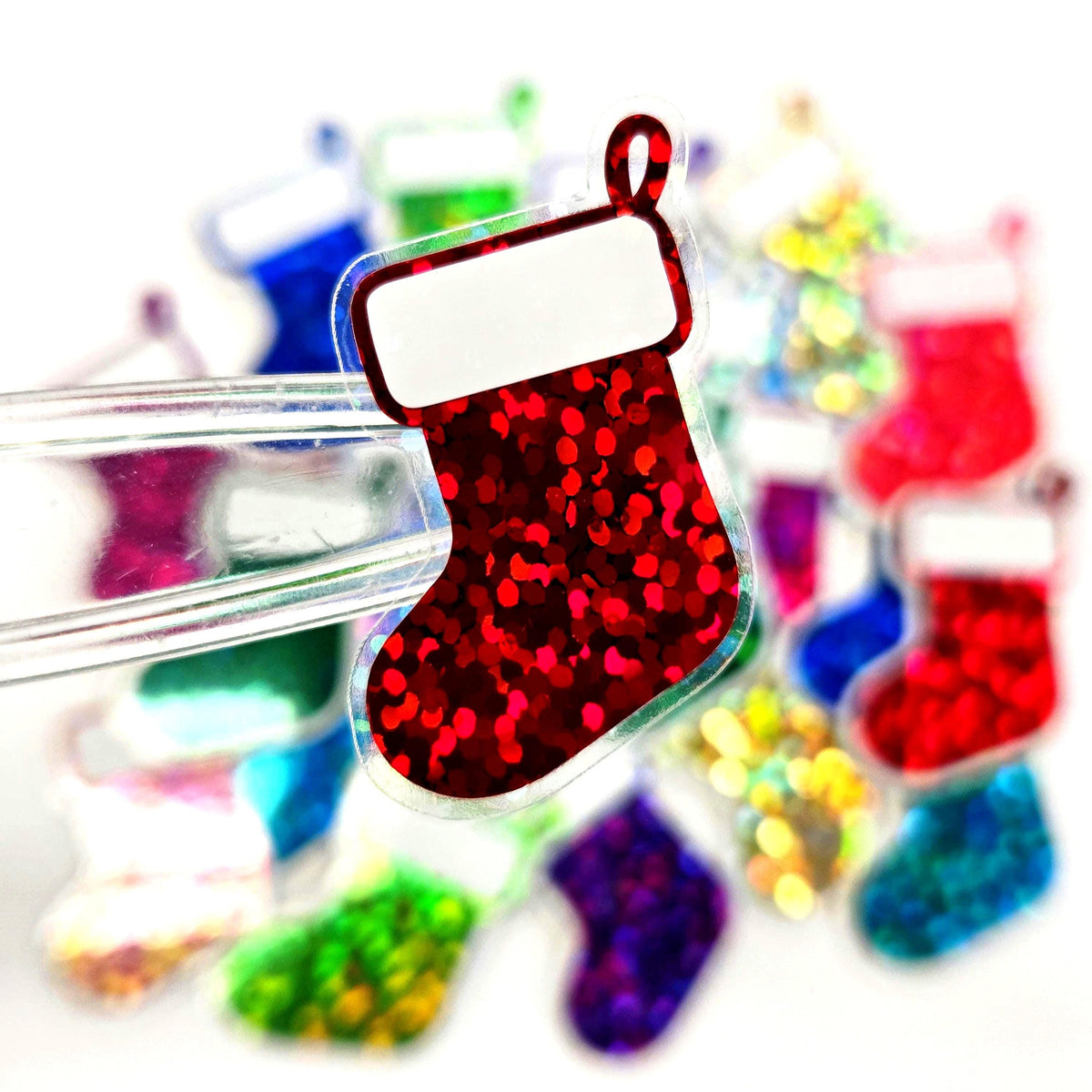 Christmas Stockings Die Cut Stickers, Holiday Cards, Journal and Planner Embellishments