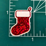 Christmas Stockings Die Cut Stickers, Holiday Cards, Journal and Planner Embellishments