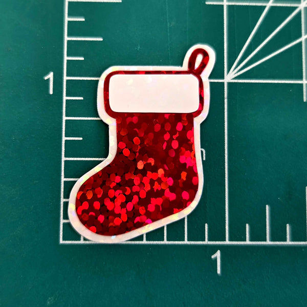 Christmas Stockings Die Cut Stickers, Holiday Cards, Journal and Planner Embellishments