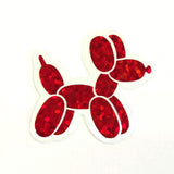 Balloon Dogs Die Cut Sticker Set, multicolor sparkly stickers for birthday invitations, tumblers, journals, scrapbooks and crafts