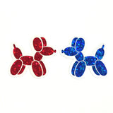 Balloon Dogs Die Cut Sticker Set, multicolor sparkly stickers for birthday invitations, tumblers, journals, scrapbooks and crafts